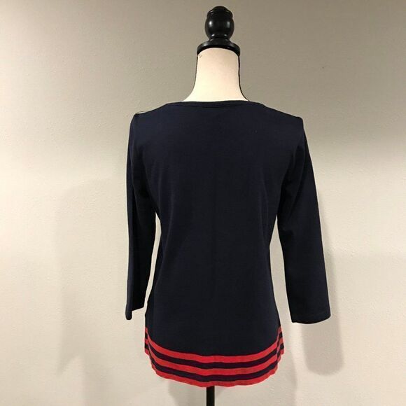 Navy blue sequin star top - Picture 7 of 11